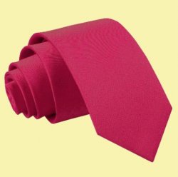 Crimson Red Boys Plain Satin Straight Tie Wedding Necktie