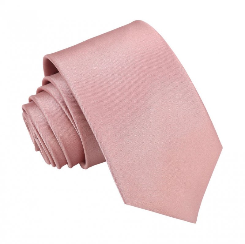 Image 1 of Dusty Pink Boys Plain Satin Straight Tie Wedding Necktie