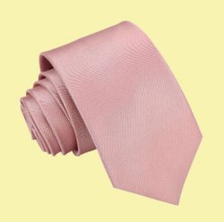 Dusty Pink Boys Plain Satin Straight Tie Wedding Necktie