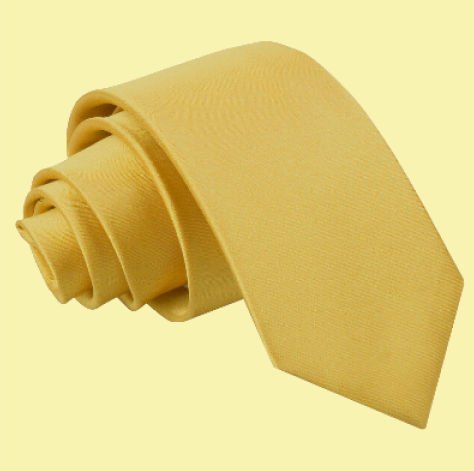 Image 0 of Gold Boys Plain Satin Straight Tie Wedding Necktie