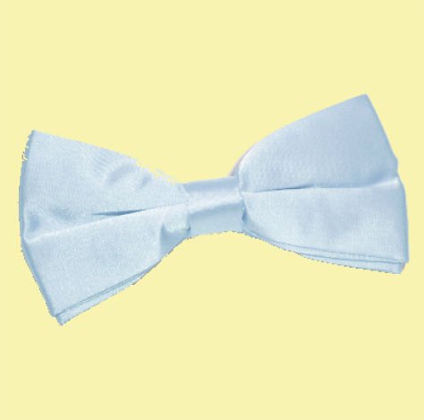 Image 0 of Baby Blue Mens Plain Satin Bow Tie Wedding Necktie