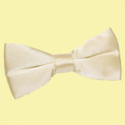 Champagne Mens Plain Satin Bow Tie Wedding Necktie