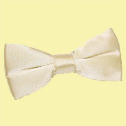 Champagne Mens Plain Satin Bow Tie Wedding Necktie