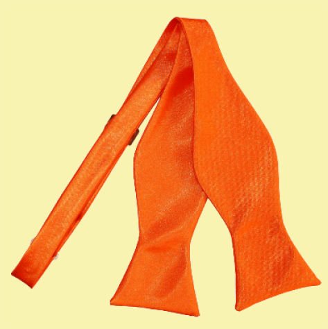 Image 0 of Burnt Orange Mens Plain Satin Self-Tie Bow Tie Wedding Necktie 