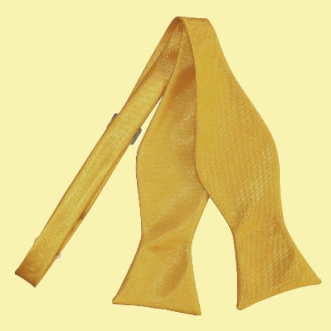 Image 0 of Gold Mens Plain Satin Self-Tie Bow Tie Wedding Necktie 