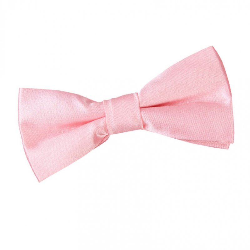 Image 1 of Baby Pink Boys Plain Satin Bow Tie Wedding Neck Bow Tie