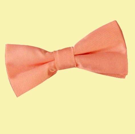 Image 0 of Coral Boys Plain Satin Bow Tie Wedding Neck Bow Tie