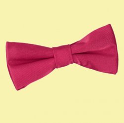 Crimson Red Boys Plain Satin Bow Tie Wedding Neck Bow Tie