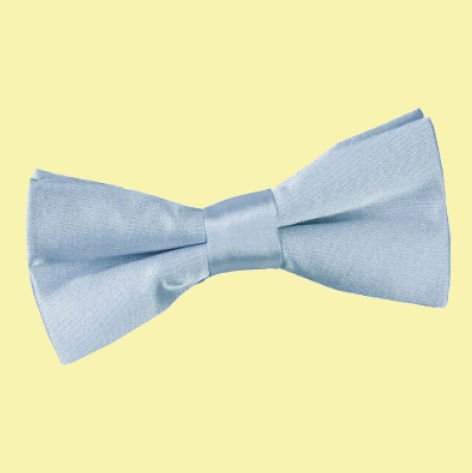 Image 0 of Dusty Blue Boys Plain Satin Bow Tie Wedding Neck Bow Tie