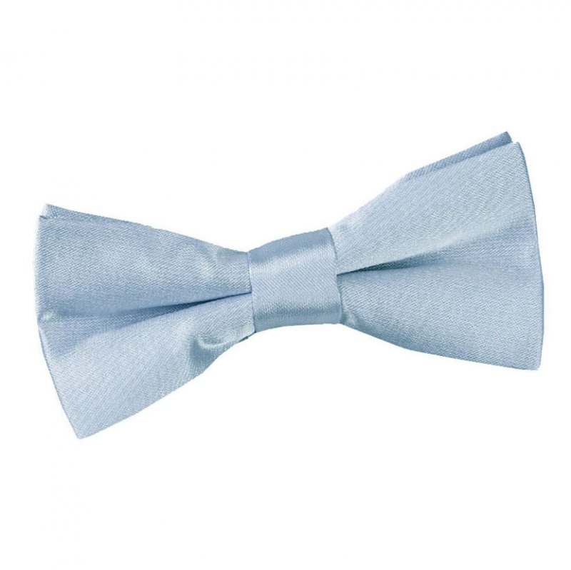 Image 1 of Dusty Blue Boys Plain Satin Bow Tie Wedding Neck Bow Tie