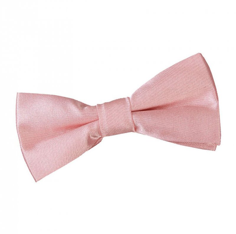 Image 1 of Dusty Pink Boys Plain Satin Bow Tie Wedding Neck Bow Tie