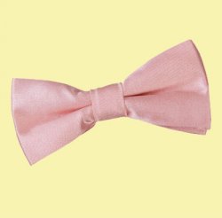Dusty Pink Boys Plain Satin Bow Tie Wedding Neck Bow Tie