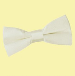 Ivory Boys Plain Satin Bow Tie Wedding Neck Bow Tie