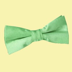 Lime Green Boys Plain Satin Bow Tie Wedding Neck Bow Tie