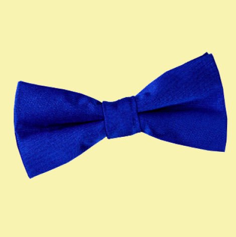 Image 0 of Royal Blue Boys Plain Satin Bow Tie Wedding Neck Bow Tie