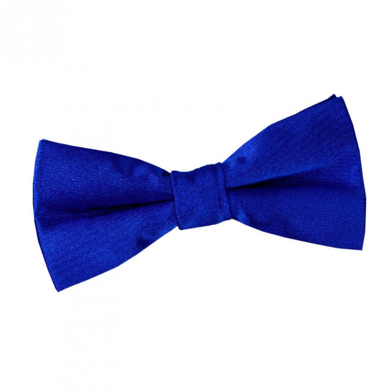Image 1 of Royal Blue Boys Plain Satin Bow Tie Wedding Neck Bow Tie