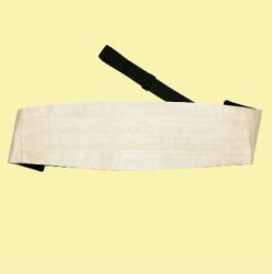 Champagne Mens Plain Satin Pleated Wedding Cummerbund