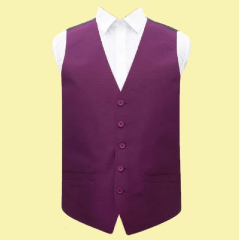 Image 0 of Orchid Mens Plain Shantung Wedding Vest Waistcoat 