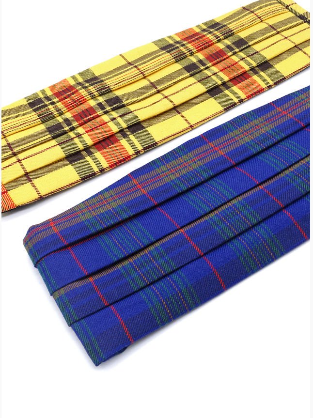 Image 3 of County Of Powys Welsh Tartan Wool Fabric Mens Cummerbund