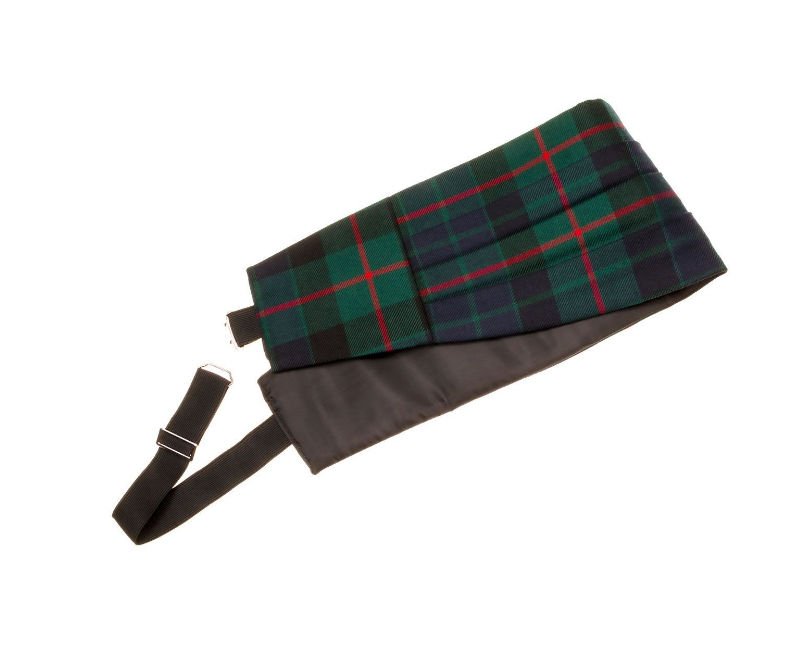 Image 3 of Minto Estate Check Tweed Lightweight Tartan Wool Fabric Mens Cummerbund
