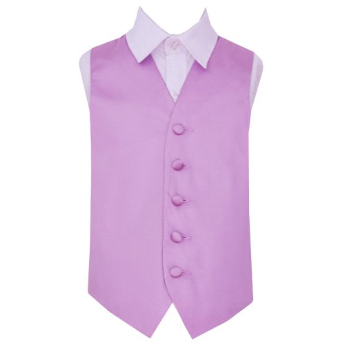 Image 1 of Lilac Boys Plain Satin Wedding Vest Waistcoat 