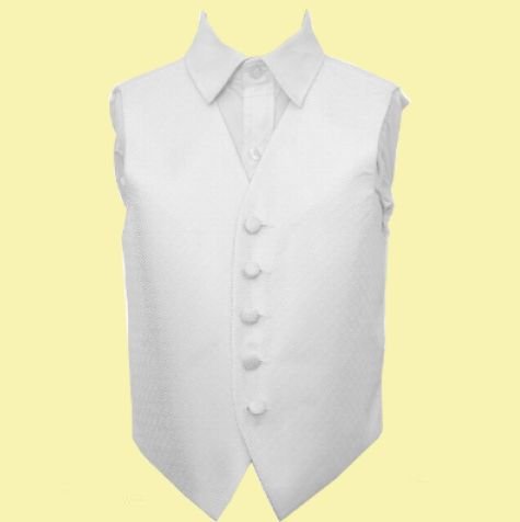 Image 0 of Ivory Boys Greek Key Pattern Microfibre Wedding Vest Waistcoat 