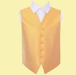 Marigold Yellow Boys Greek Key Pattern Microfibre Wedding Vest Waistcoat 