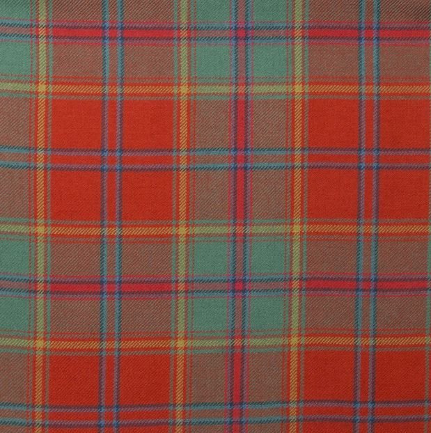 Image 1 of All Ireland Red Lightweight Tartan Wool Fabric Mens Cummerbund