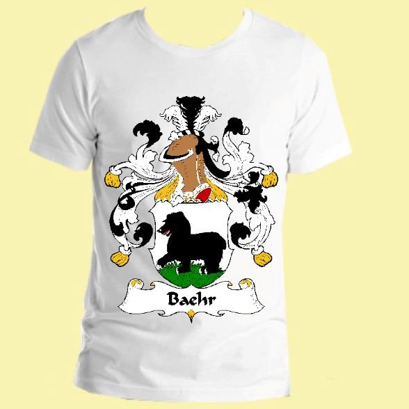 Image 0 of Baehr German Coat of Arms Surname Adult Unisex Cotton T-Shirt