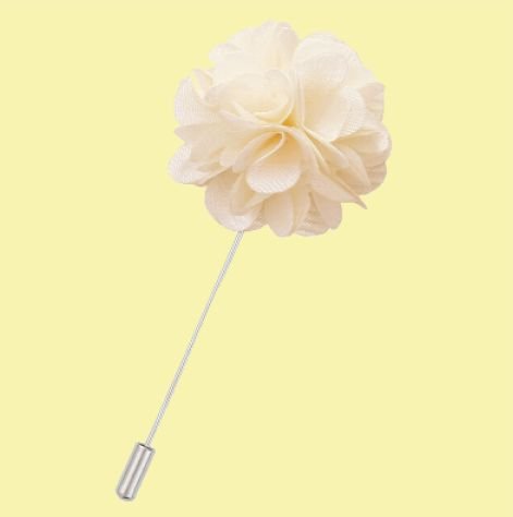 Image 0 of Champagne Plain Satin Tie Pin Wedding Mens Lapel Pin Set Of Two