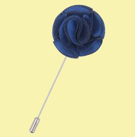 Image 0 of Navy Blue Plain Shantung Tie Pin Wedding Mens Lapel Pin Set Of Two