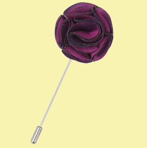Image 0 of Orchid Plain Shantung Tie Pin Wedding Mens Lapel Pin Set Of Two
