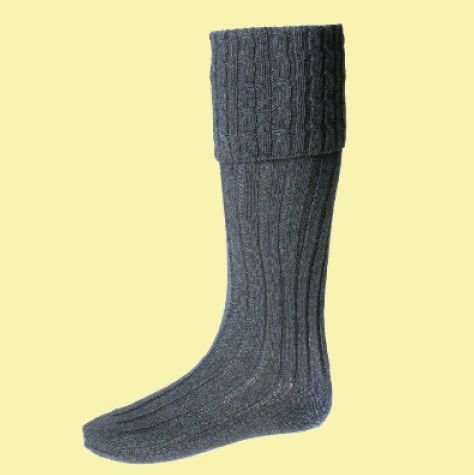 Image 0 of Blue Lovat Wool Blend Hebridean Full Length Mens Kilt Hose Highland Socks