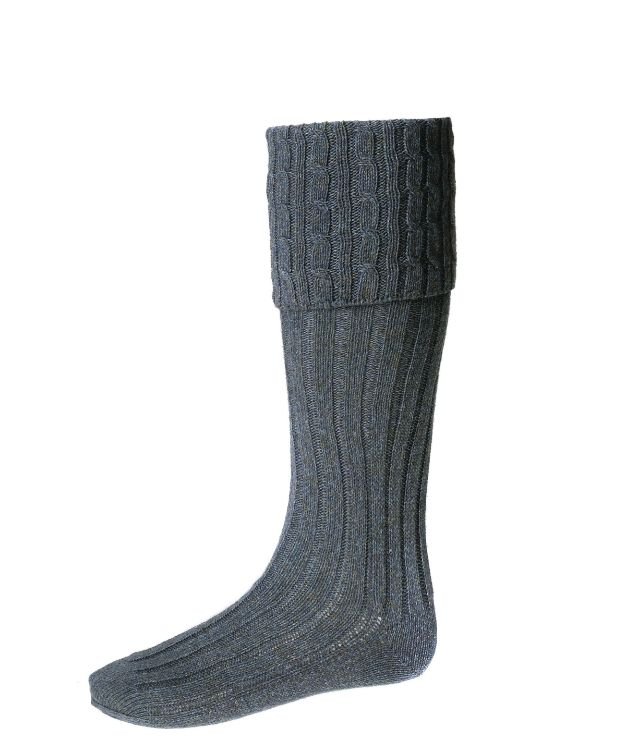 Image 1 of Blue Lovat Wool Blend Hebridean Full Length Mens Kilt Hose Highland Socks