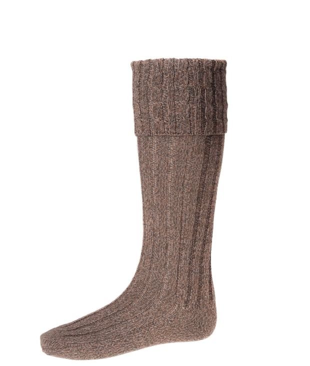 Image 1 of Highfell Wool Blend Hebridean Full Length Mens Kilt Hose Highland Socks