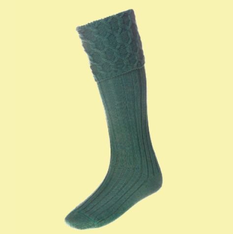 Image 0 of Ancient Green Wool Blend Lewis Full Length Mens Kilt Hose Highland Socks