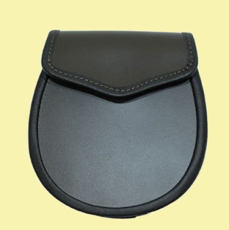 Image 5 of Celtic Prince Charlie Plate Cone Tassels Semi-Formal Leather Mens Sporran 
