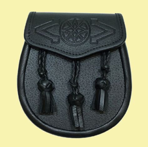 Image 0 of All Day Casual Informal Celtic Embossed Knotted Tassels Leather Mens Sporran  