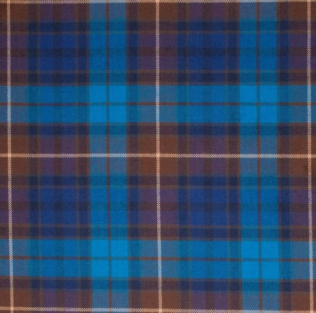Image 1 of Buchanan Blue Modern Lightweight Tartan Wool Fabric Mens Cummerbund