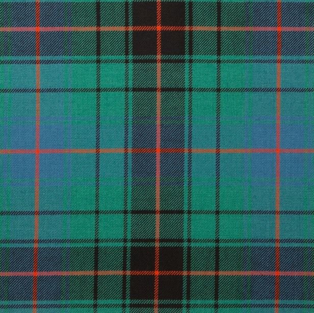 Image 1 of Davidson Ancient Lightweight Tartan Wool Fabric Mens Pocket Square