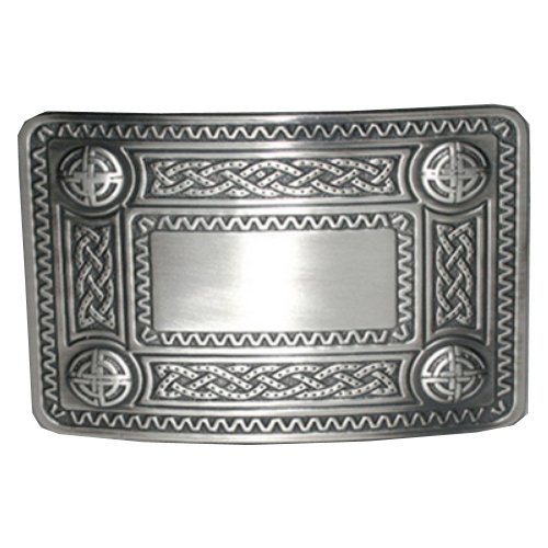 Image 1 of Celtic Knotwork Antique Silver Finish Mens Stylish Pewter Kilt Belt Buckle