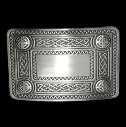 Celtic Knotwork Antique Silver Finish Mens Stylish Pewter Kilt Belt Buckle