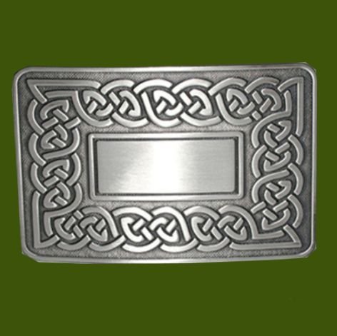 Image 0 of Celtic Link Knotwork Antique Silver Finish Mens Stylish Pewter Kilt Belt Buckle