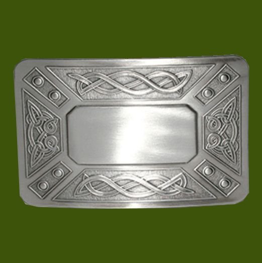 Image 0 of Celtic Dress Knotwork Antique Silver Finish Mens Stylish Pewter Kilt Belt Buckle