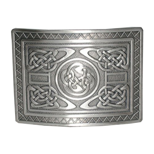 Image 1 of Highland Swirl Knotwork Antique Finish Mens Stylish Pewter Kilt Belt Buckle