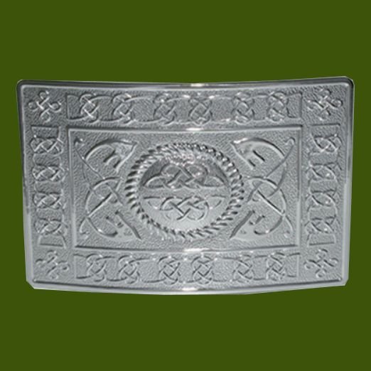 Image 0 of Highland Serpent Chrome Finish Mens Stylish Pewter Kilt Belt Buckle