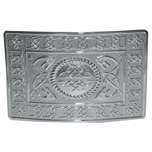 Image 1 of Highland Serpent Chrome Finish Mens Stylish Pewter Kilt Belt Buckle