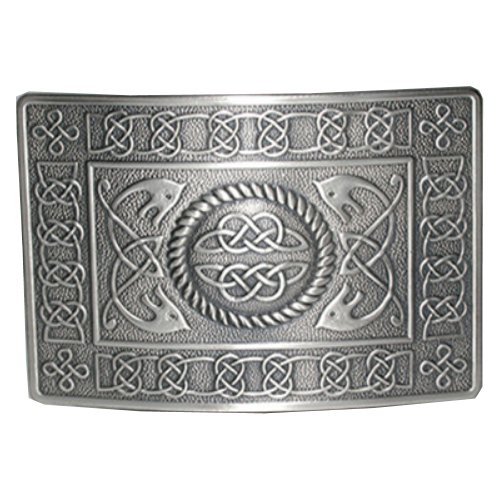 Image 1 of Highland Serpent Antique Silver Finish Mens Stylish Pewter Kilt Belt Buckle
