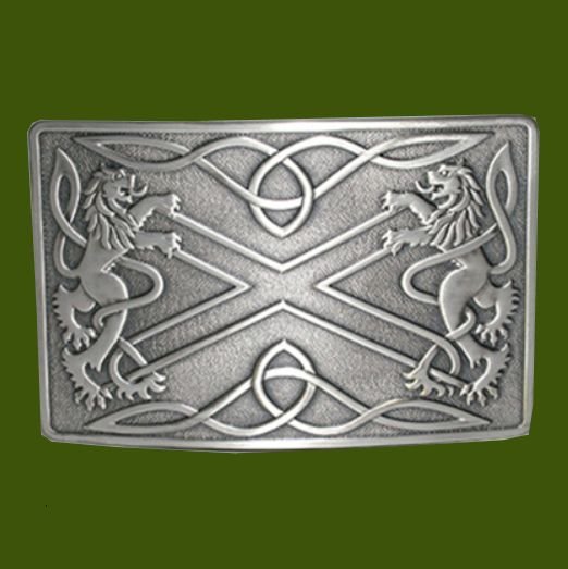 Image 0 of Highland Saltire Antique Finish Mens Stylish Pewter Kilt Belt Buckle