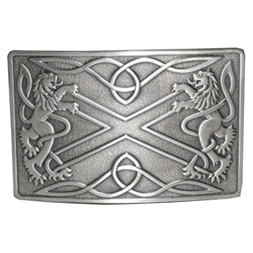 Image 1 of Highland Saltire Antique Finish Mens Stylish Pewter Kilt Belt Buckle